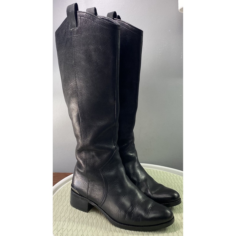 Louise‎ Et Cie Womens Lo-Zada Leather Black Knee-High Zip-up Riding Boots Sz. 6M